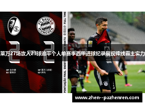 莱万27场攻入23球追平个人单赛季西甲进球纪录展现锋线霸主实力 莱万27场攻入23球追平个人单赛季西甲进球纪录展现锋线霸主实力